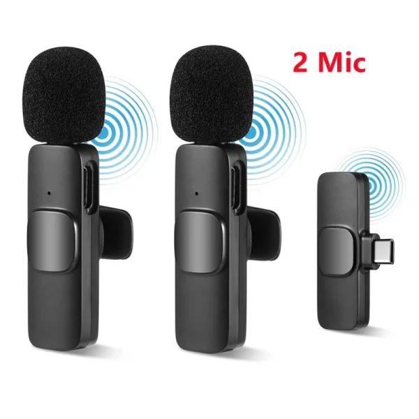 میکروفن یقه ای بی سیم مدل K9 Dual Type-C بسته 2 عددی - Image 6
