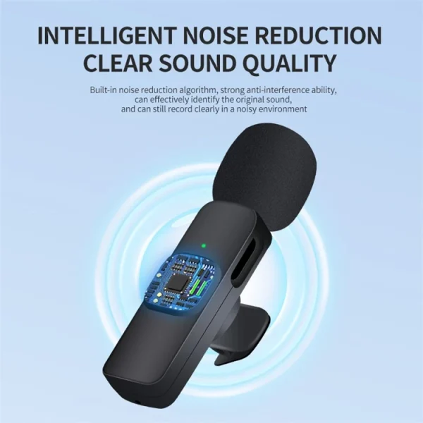 میکروفن یقه ای بی سیم مدل K9 Dual Type-C بسته 2 عددی - Image 9