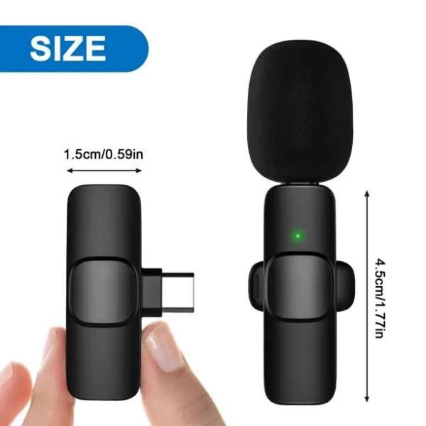 میکروفن یقه ای بی سیم مدل K9 Dual Type-C بسته 2 عددی - Image 3