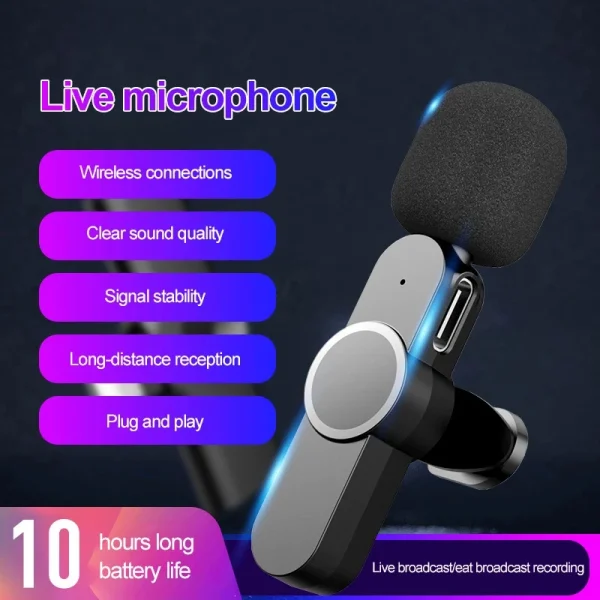 میکروفن یقه ای بی سیم مدل K9 Dual Type-C بسته 2 عددی - Image 7
